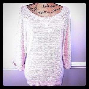 American Eagle sweater ivory blush Medium